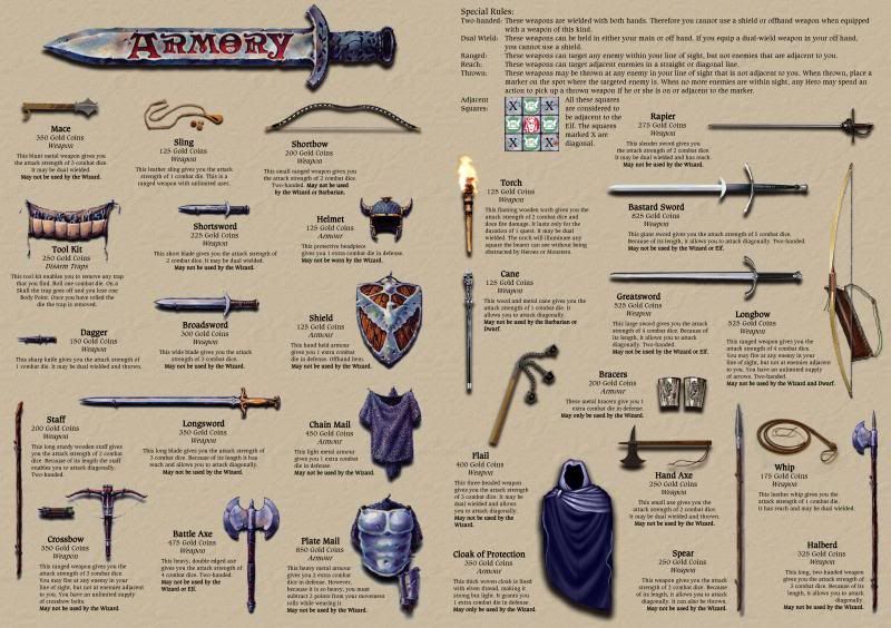 HeroQuest custom expanded armory