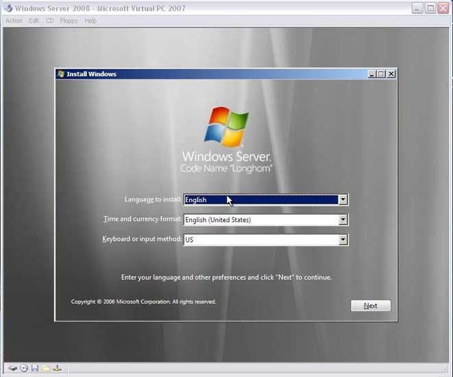 Installation of Windows Server 2008 Beta 3 - The Dell TechCenter