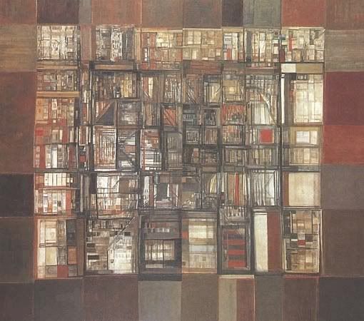 “Bibliothèque En Feu”, Vieira da Silva “Bibliothèque En Feu”, Vieira da Silva