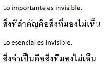 Traducción de palabras de Castellano al Tailandés - Thai - Foro Tailandia