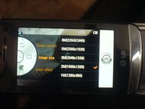 LG GD900 Crystal Camera options