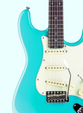 cute aqua blue guitar