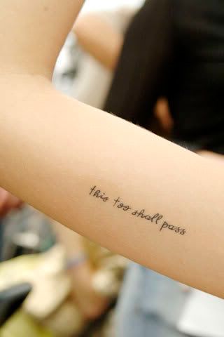  she's also got one which says "This too shall pass", here: