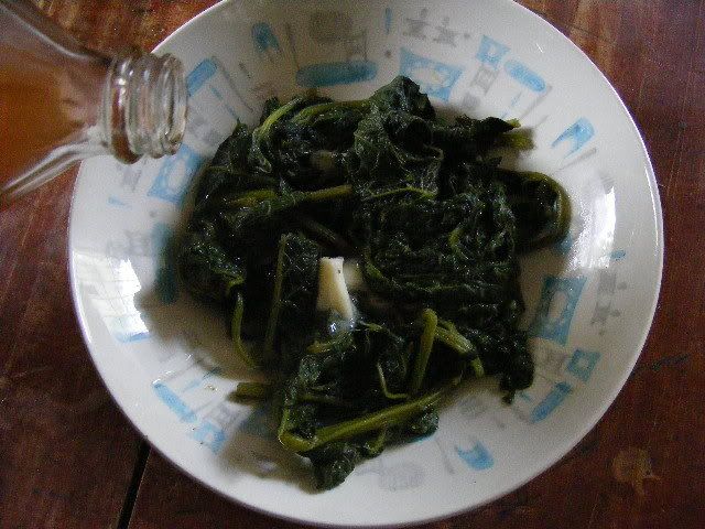 MMM, COOKED BURDOCK LEAVES, BUTTER, SALT &amp; VINEGAR Pictures, Images and Photos
