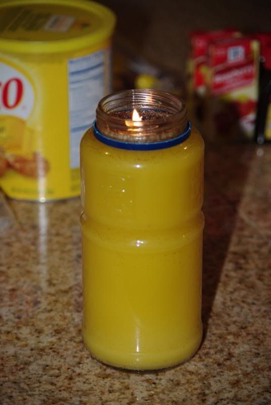 Scented Crisco Candles
