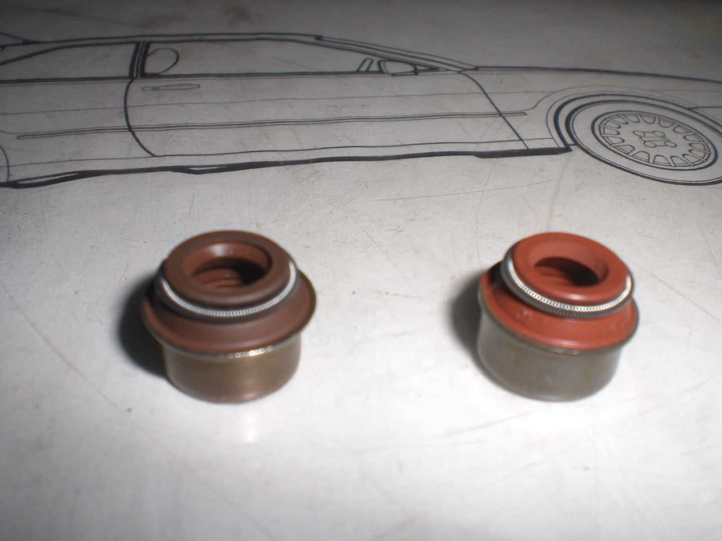 difference between intake and exhaust valve stem seals?