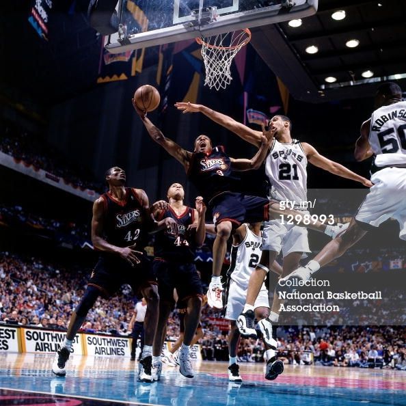 Spurs Tim Duncan " 21 Spurs '98" Signed 1998 Game Used Nike Shoes PSA T08806