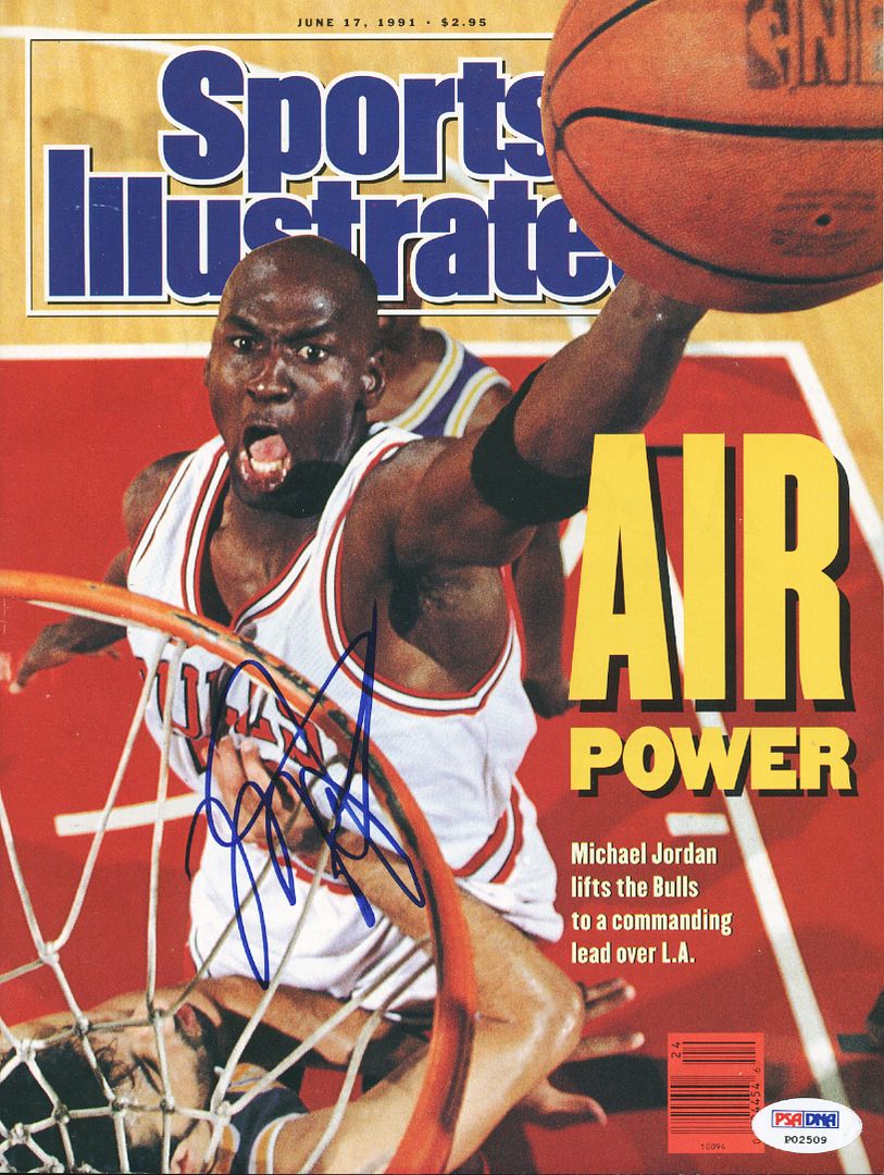 Bulls Michael Jordan Authentic Signed Sports Illustrated 1991 PSA DNA P02509