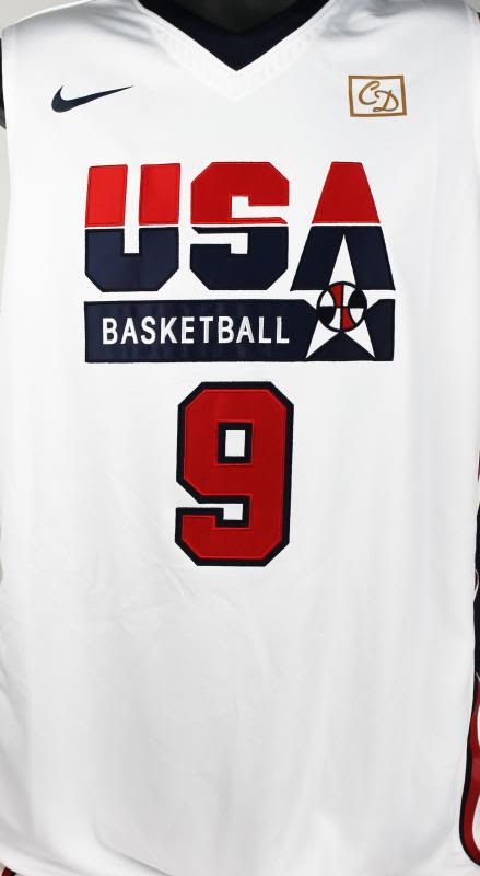 Bulls Michael Jordan Authentic Signed Team USA 9 Nike Jersey UDA UAS07230