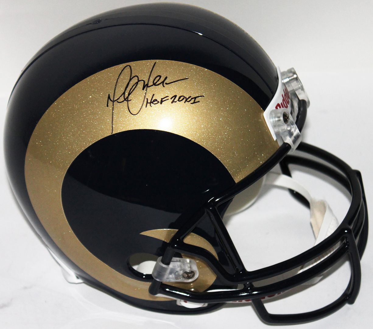 Rams Marshall Faulk "HOF 201i" Authentic Signed Full Size Rep Helmet PSA DNA