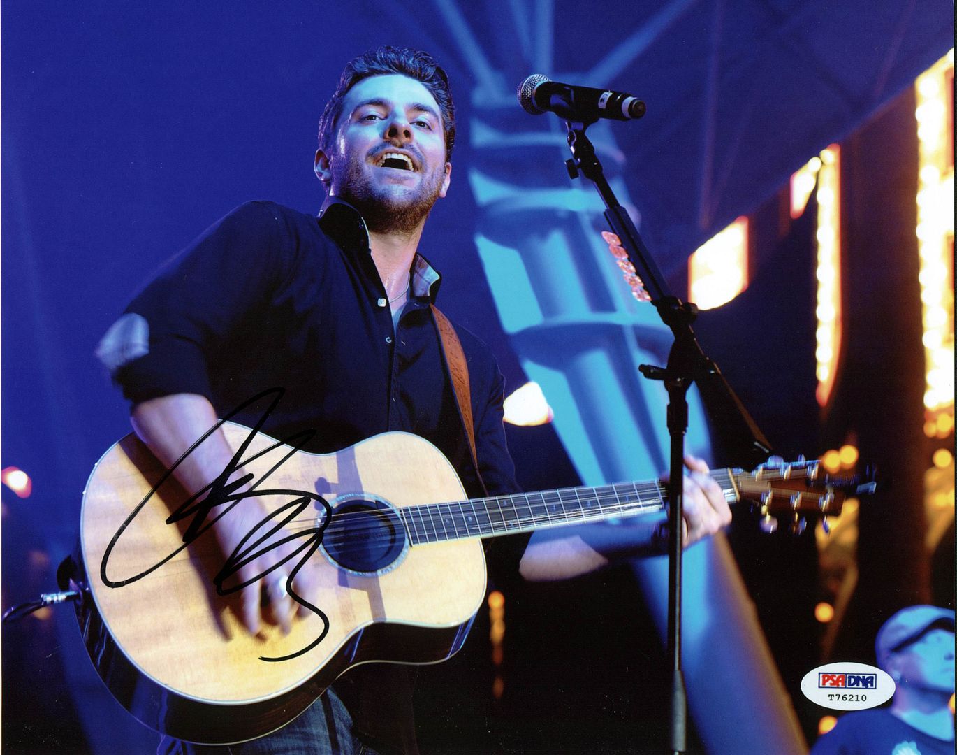 chris young country music signed authentic 8x10 photo psa/dna #t