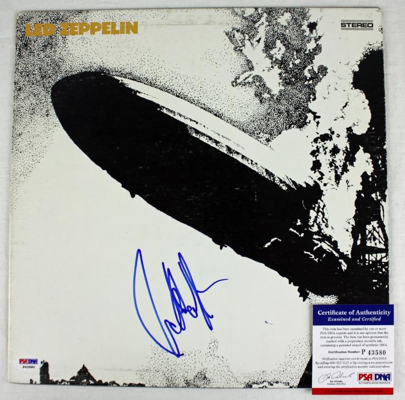 JOHN PAUL JONES LED ZEPPELIN SIGNED ALBUM COVER PSA/DNA #P43580  