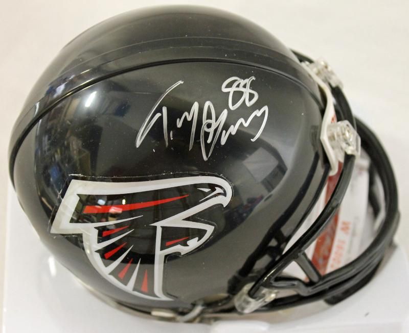 FALCONS TONY GONZALEZ AUTHENTIC SIGNED MINI HELMET JSA W160020 & PSA 