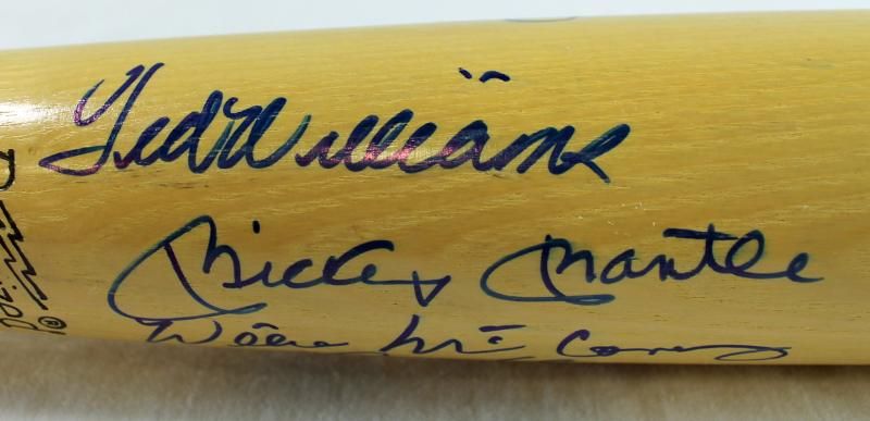 500 HR CLUB (11) SIGNED BAT MANTLE, WILLIAMS, MAYS, KILLEBREW, AARON 