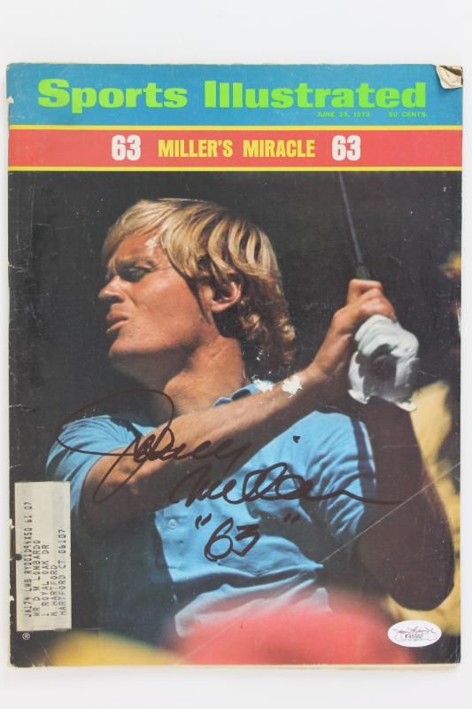 JOHNNY MILLER PGA GOLF AUTHENTIC SIGNED SPORTS ILLUSTRATED 1973 JSA 