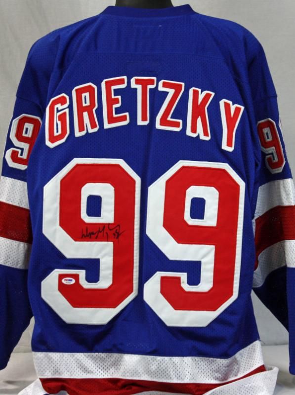 RANGERS WAYNE GRETZKY AUTHENTIC SIGNED JERSEY PSA/DNA #P00899  