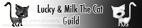 Lucky,Milk,Pepper,Angel,Unlucky and Mutie The Cat Guild banner